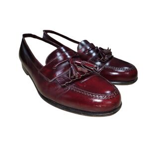 Mezlan Santander Tassel Loafers Men's 9.5W Oxblood Leather Moc Toe Dress Shoes